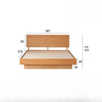 Cherry Wood Storage Bed Frame