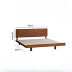 Compact Oak Wood Bed Frame