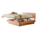 Cherry Wood Storage Bed Frame