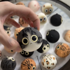 Handmade Jingdezhen Ceramic Cat Figurine