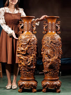 Longfeng Chengxiang Vase Pair