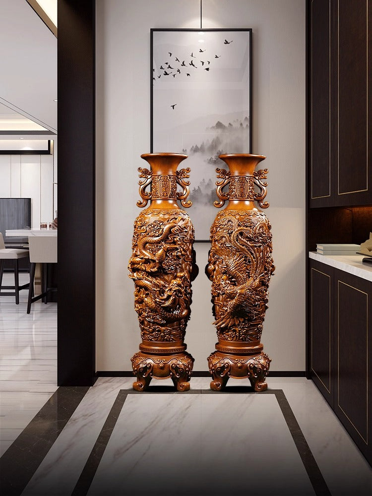 Longfeng Chengxiang Vase Pair