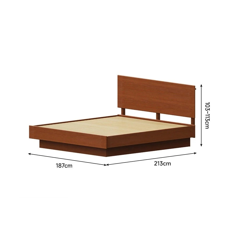 Natural Wood Storage Bed