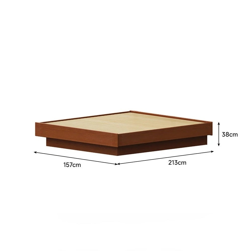 Natural Wood Storage Bed