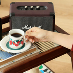 Compact Walnut Mobile Cart