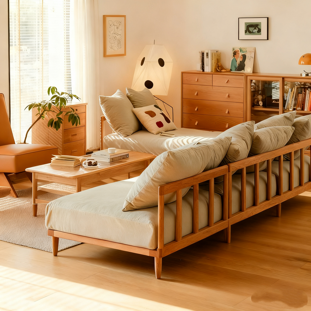 Modular lattice frame sofa