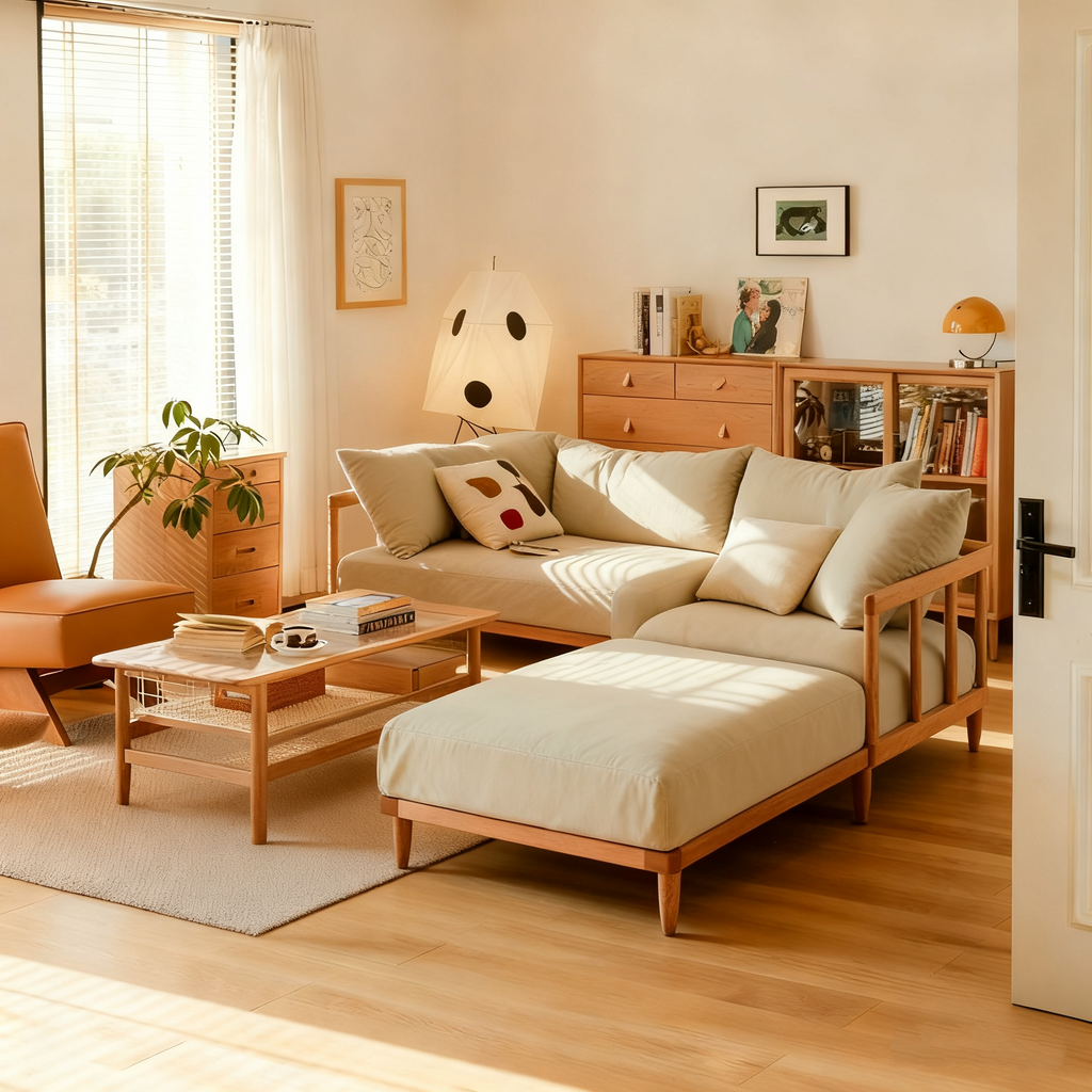 Modular lattice frame sofa