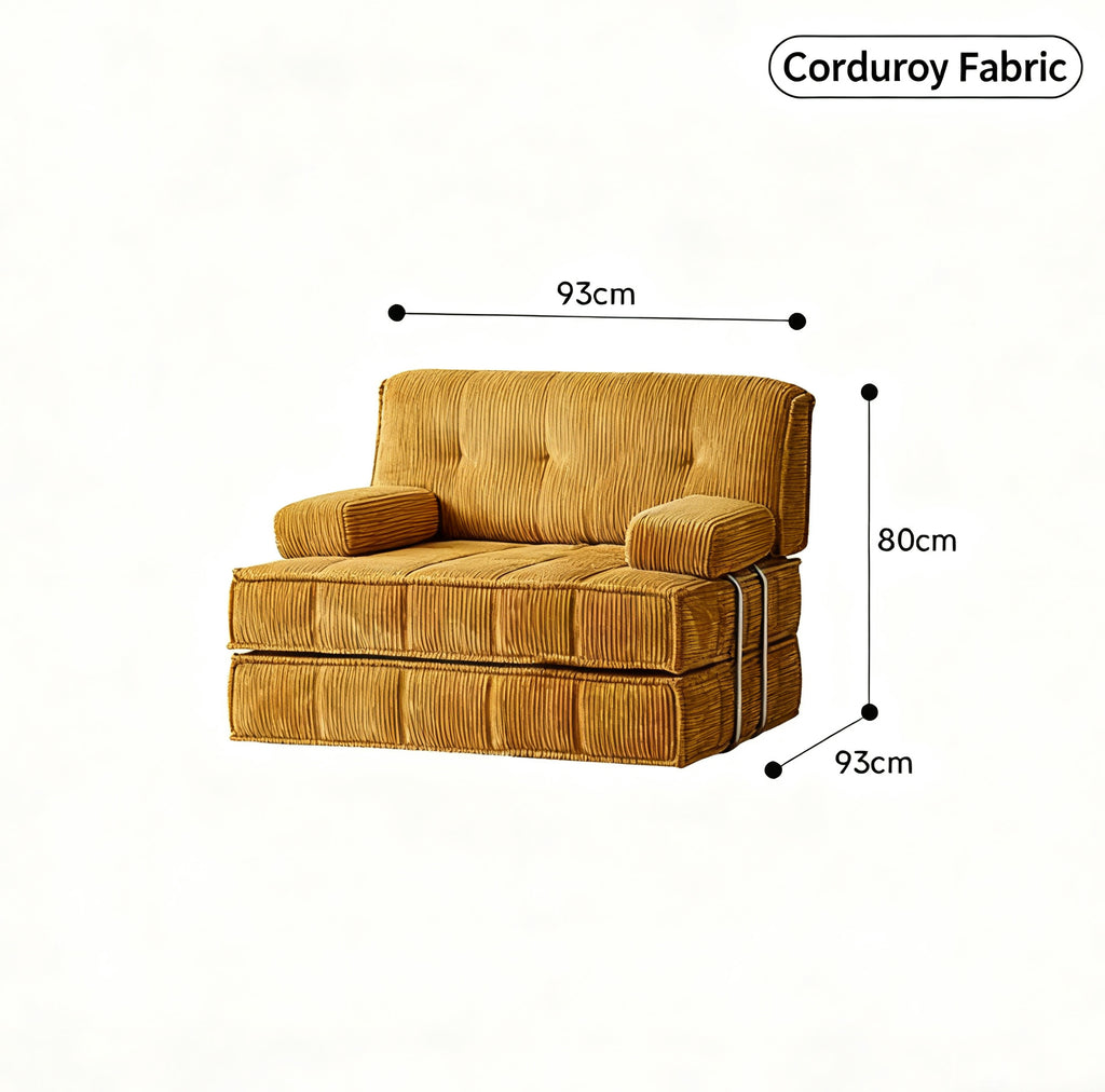 Retro Mustard Yellow Velvet Sofa