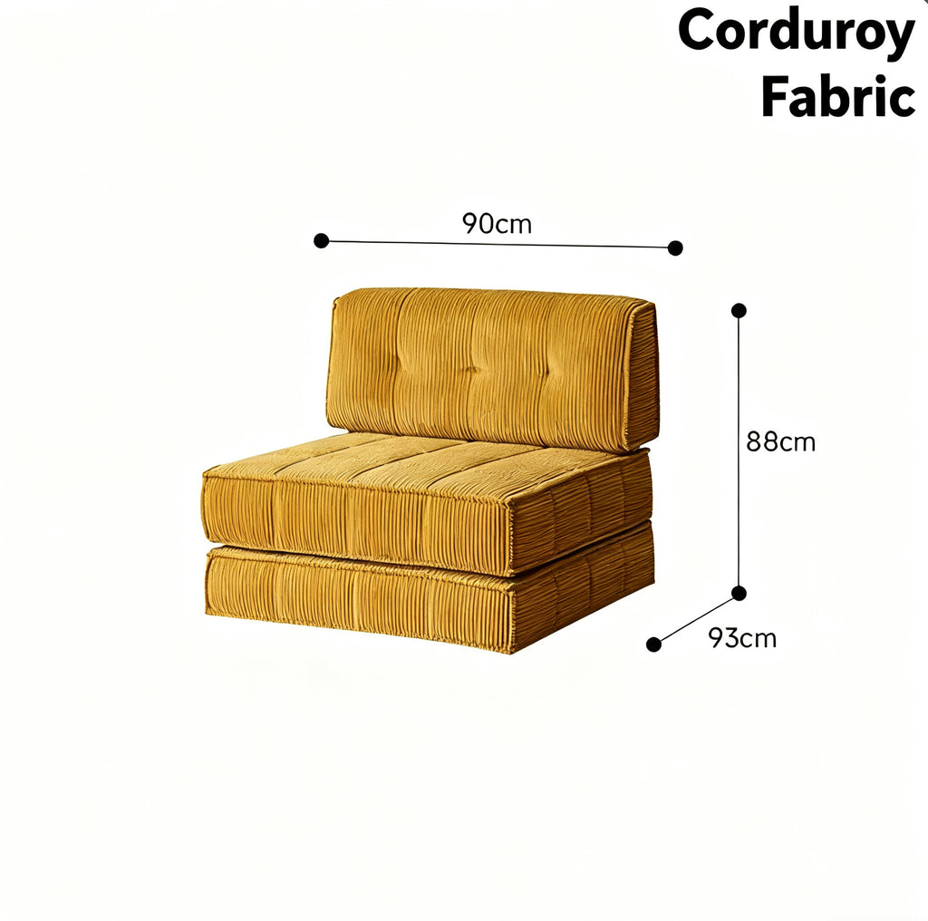Retro Mustard Yellow Velvet Sofa