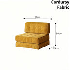 Retro Mustard Yellow Velvet Sofa