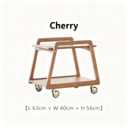 Compact Walnut Mobile Cart