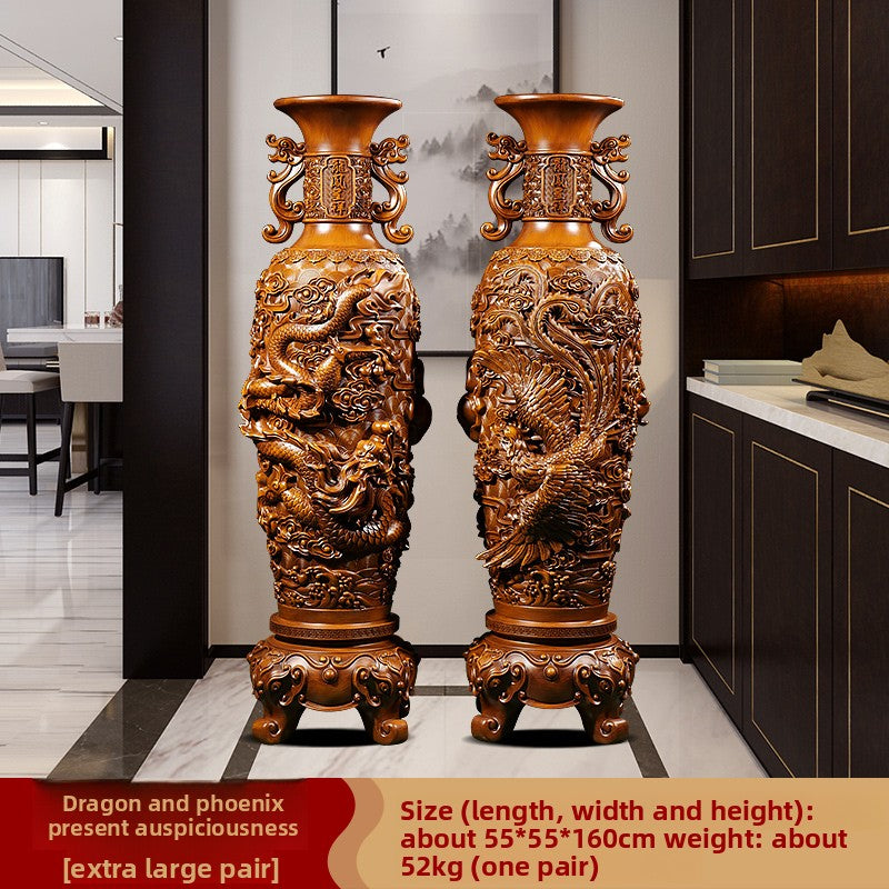 Longfeng Chengxiang Vase Pair