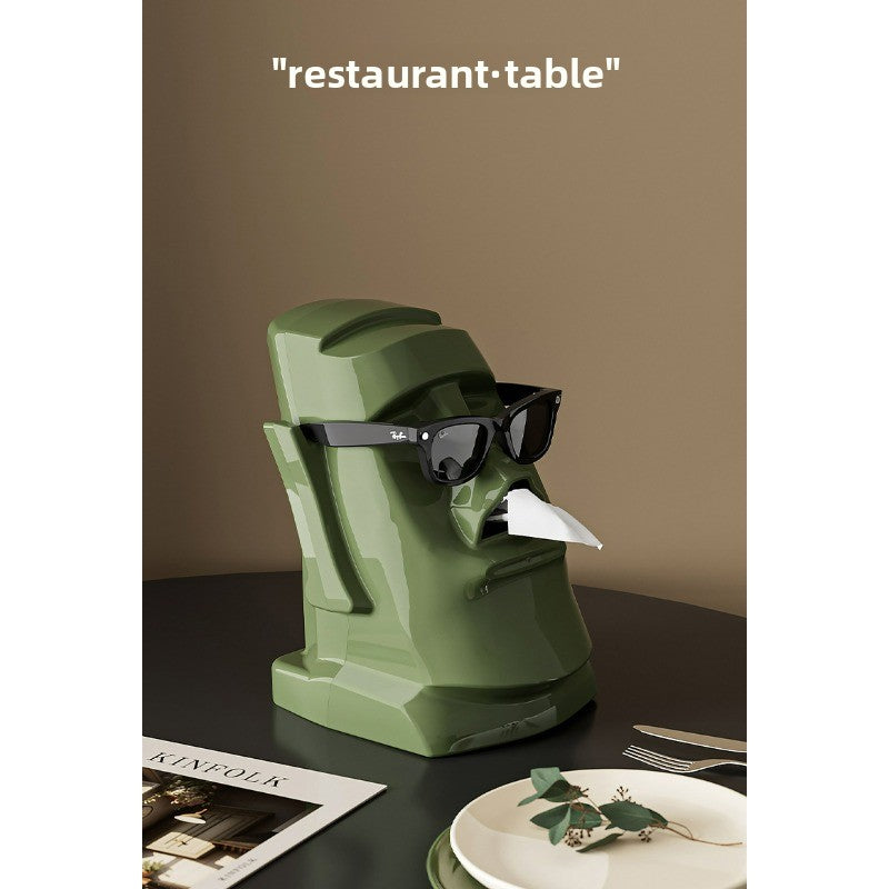 Stone Statue Tissue Box