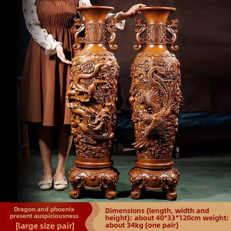 Longfeng Chengxiang Vase Pair